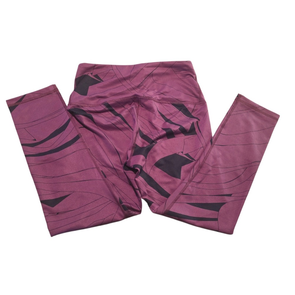 Lucy Activewear Crop Leggings High Waist Athletic Yoga Pants Purple SZ S - Picture 2 of 8